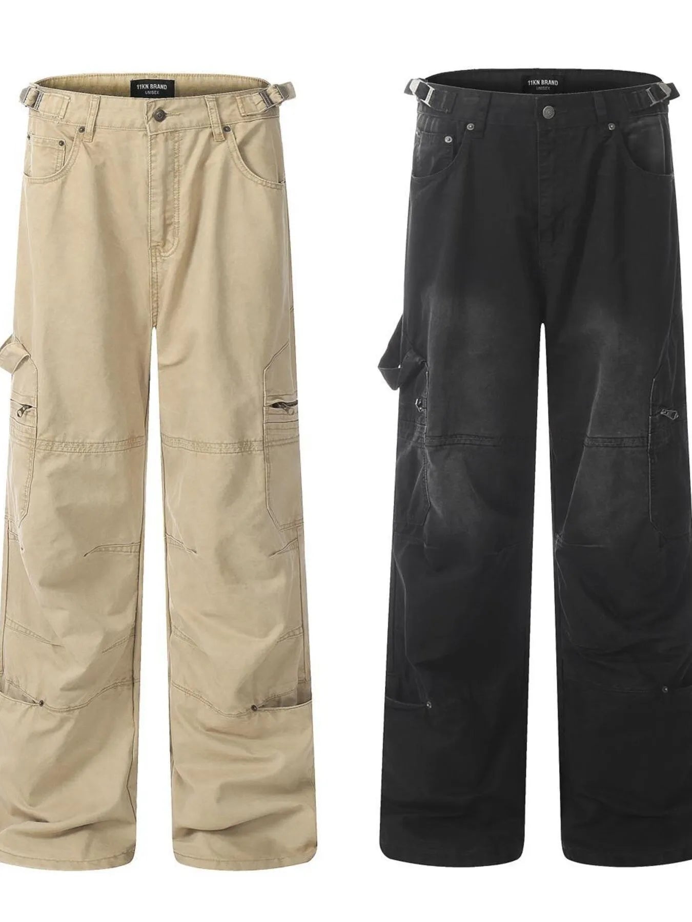 Men's Vintage Wide Leg Cargo Jeans
