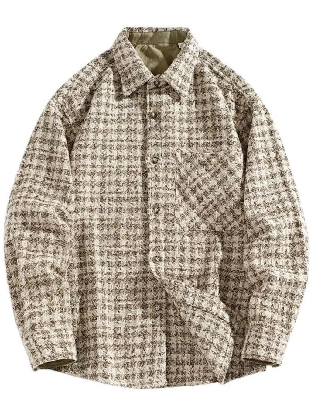 Men's Plus Size Button Up Shirt with Chest Pocket