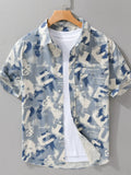 Men's Plus Size Button Up Short Sleeve Shirt