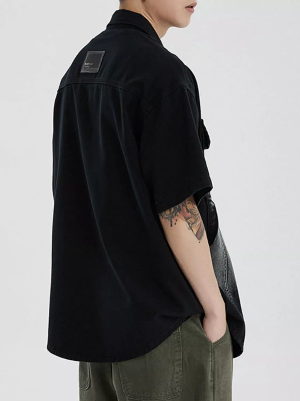 Men's Full Size Button Up Half Sleeve Shirt Plus Size