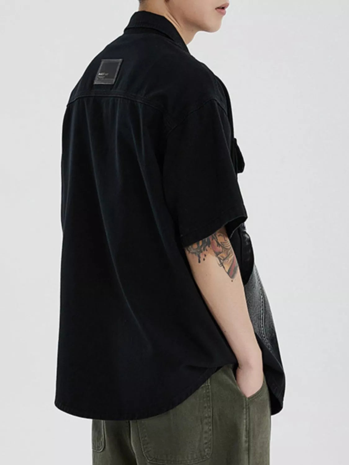 Men's Full Size Button Up Half Sleeve Shirt Plus Size