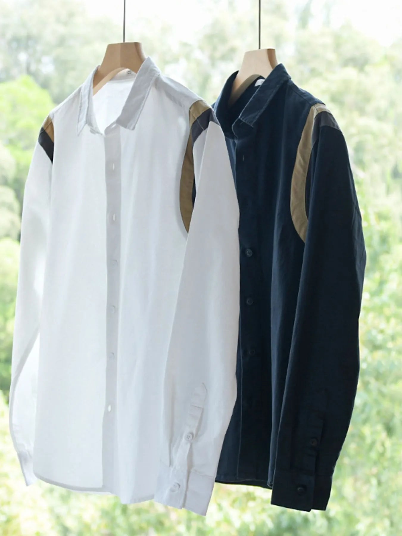 Men's Plus Size Button-Up Long Sleeve Shirt