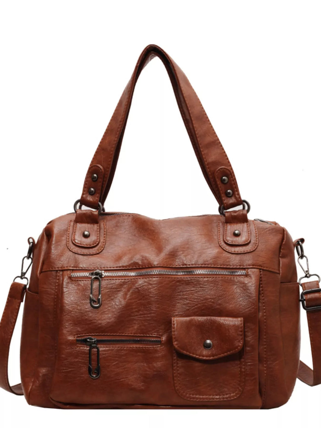 Vintage Style Multi-Pocket Crossbody Bag