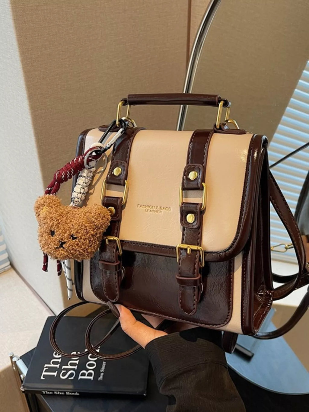 Buckle Flap Backpack Bag