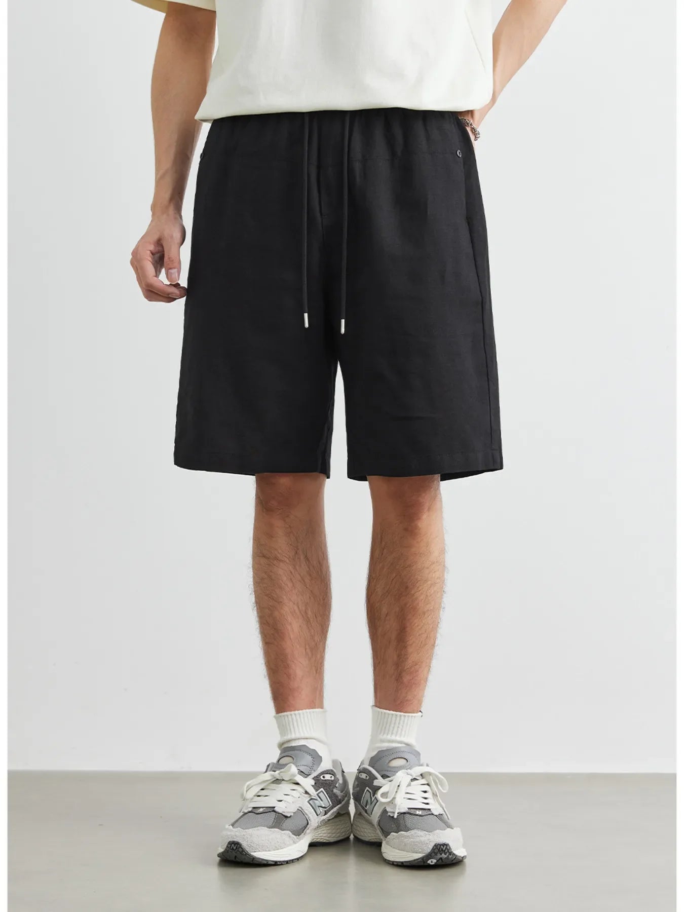 Men's Plus Size Drawstring Pocketed Shorts