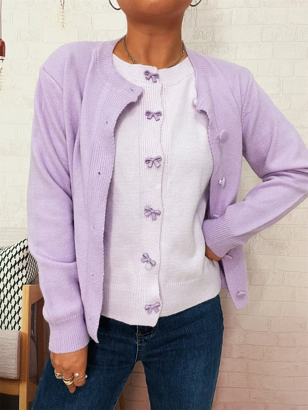 Button-Up Long Sleeve Cardigan