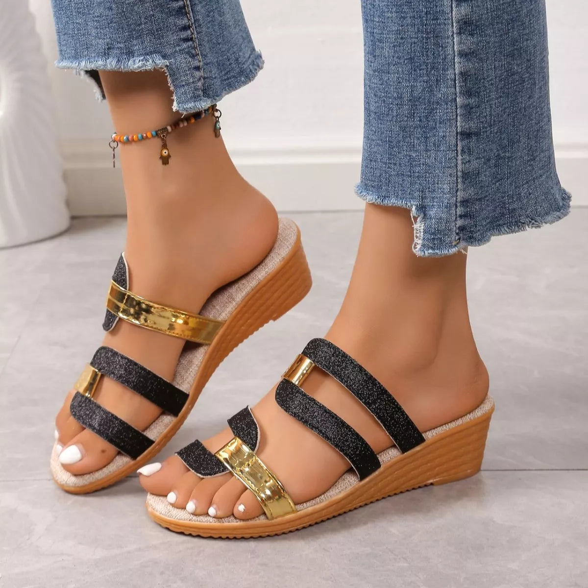 Open Toe Wedge Sandals