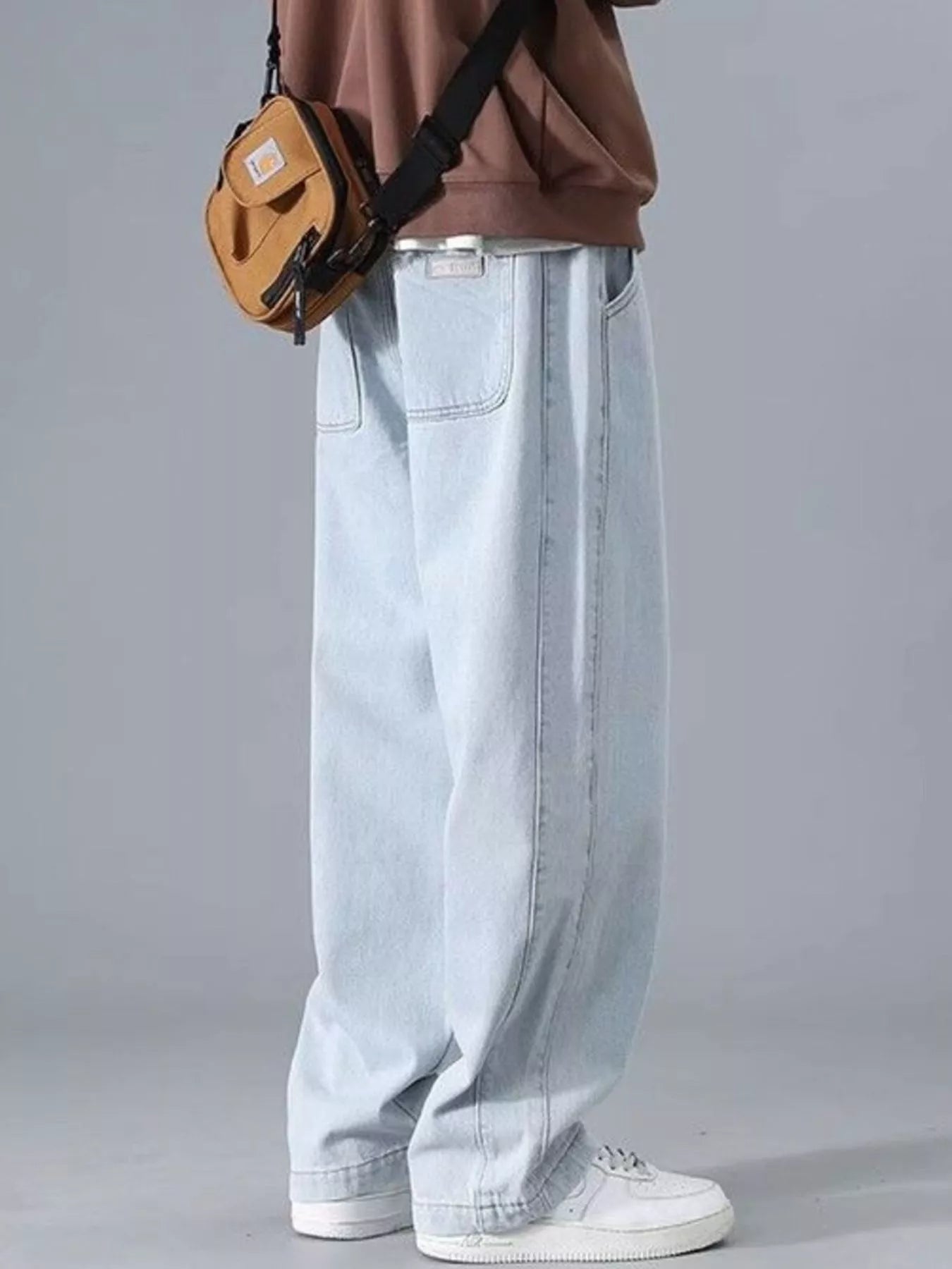 Men's Full Size Wide Leg Jeans Plus Size