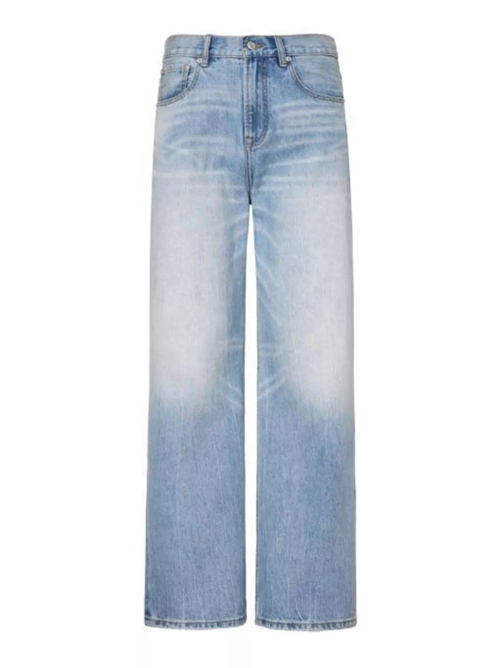 Men's Wash Relaxed Fit Wide Leg Jeans