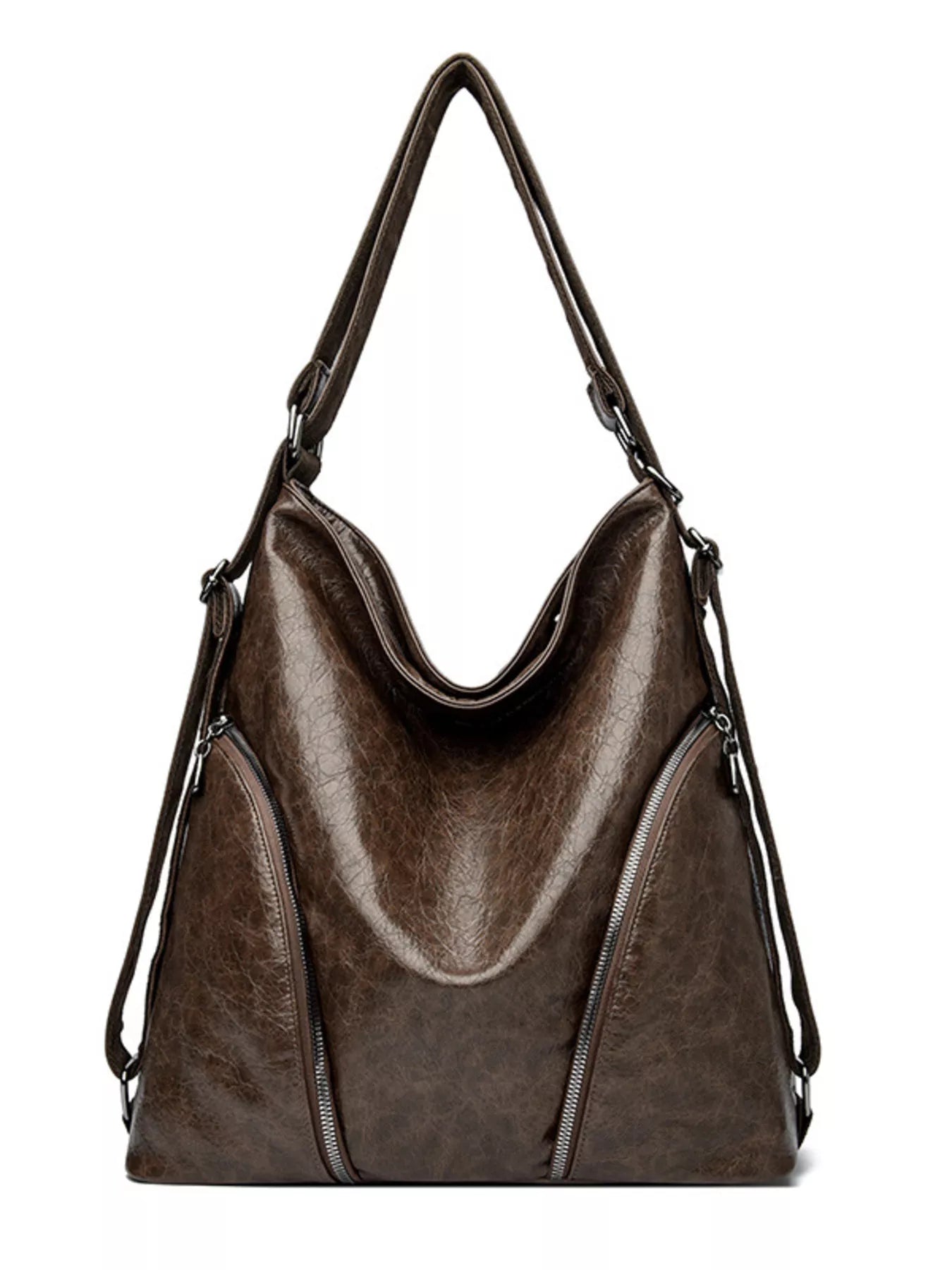 Large PU Leather Hobo Tote Bag