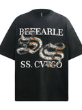 Men's Letter Graphic Round Neck T-Shirt