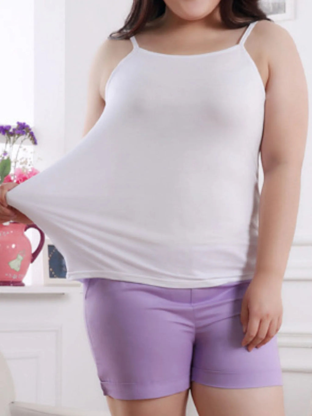 Solid Color Scoop Neck Tank Top