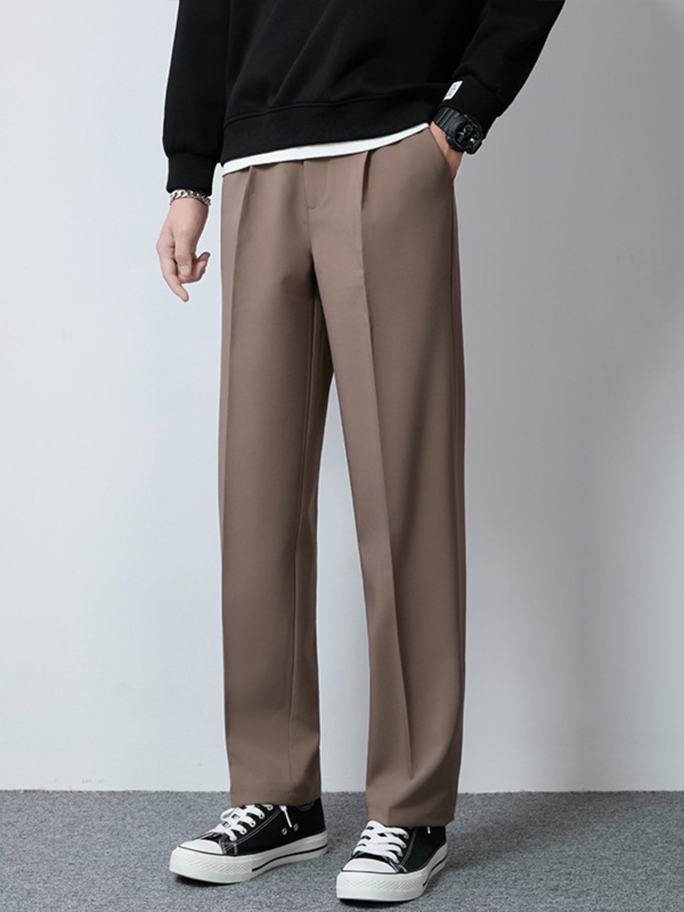 Men's Plus Size Wide Leg Casual Pants