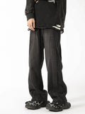 Men's Plus Size Vintage Wash Wide Leg Jeans