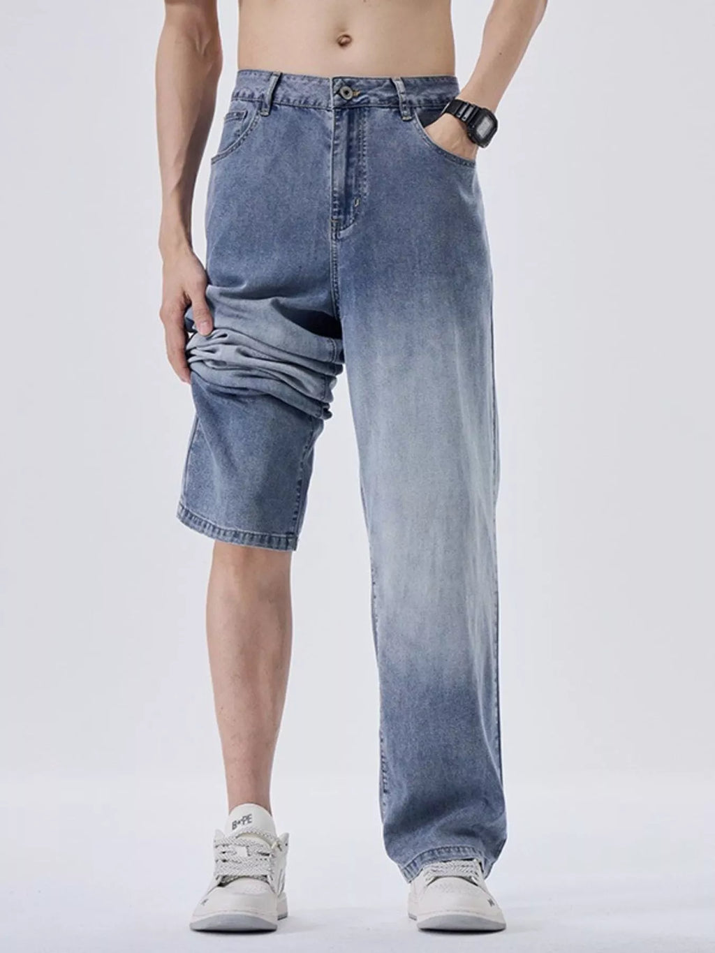 Men's Vintage Washed Straight Fit Pants