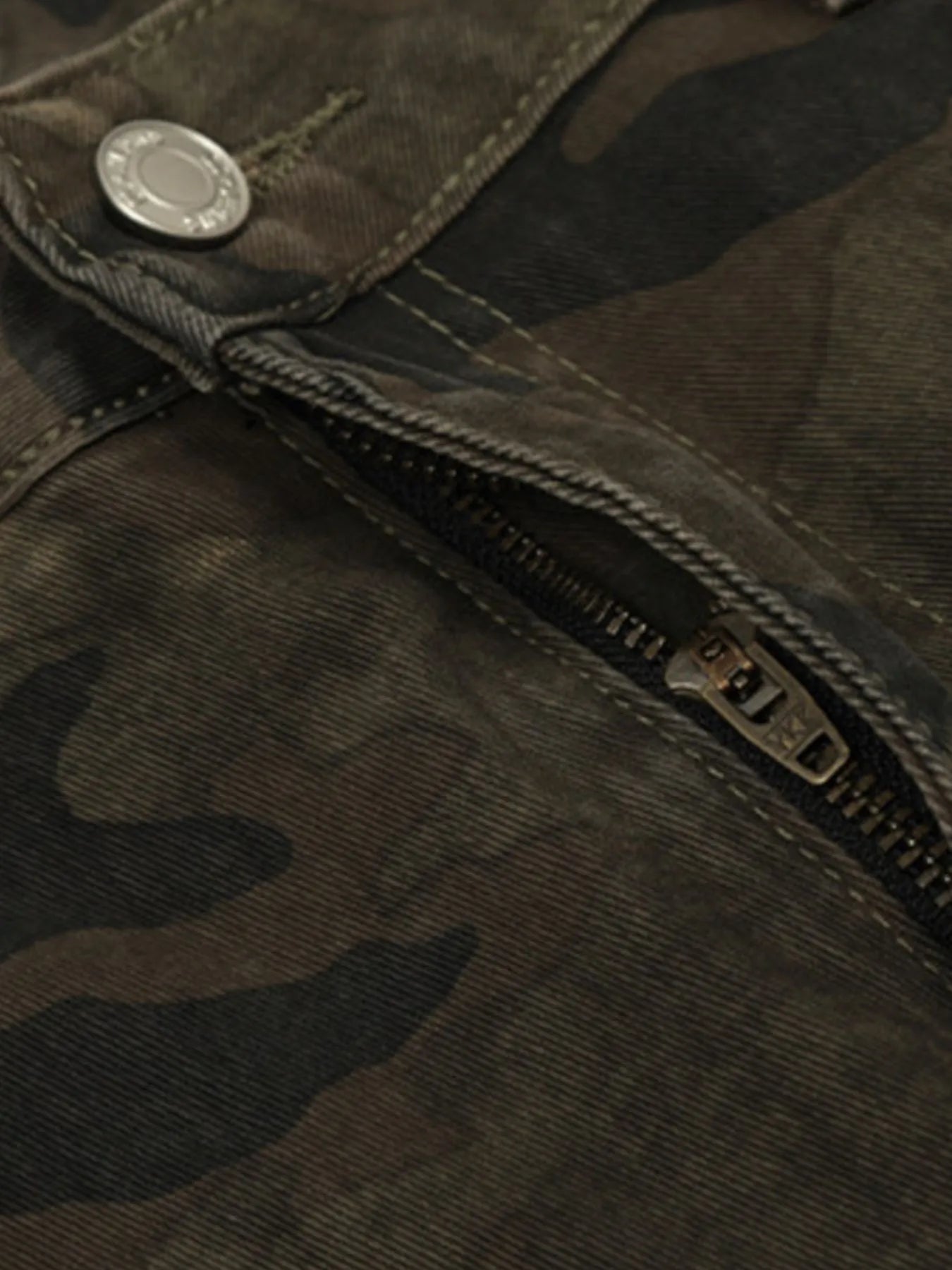 Men's Camo Wide Leg Denim Jeans