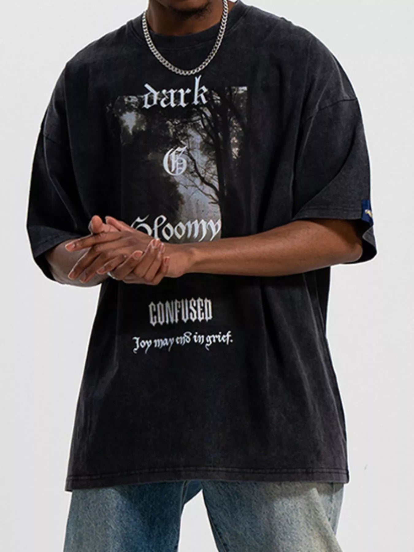 Men's Graphic Oversized Washed T-Shirt
