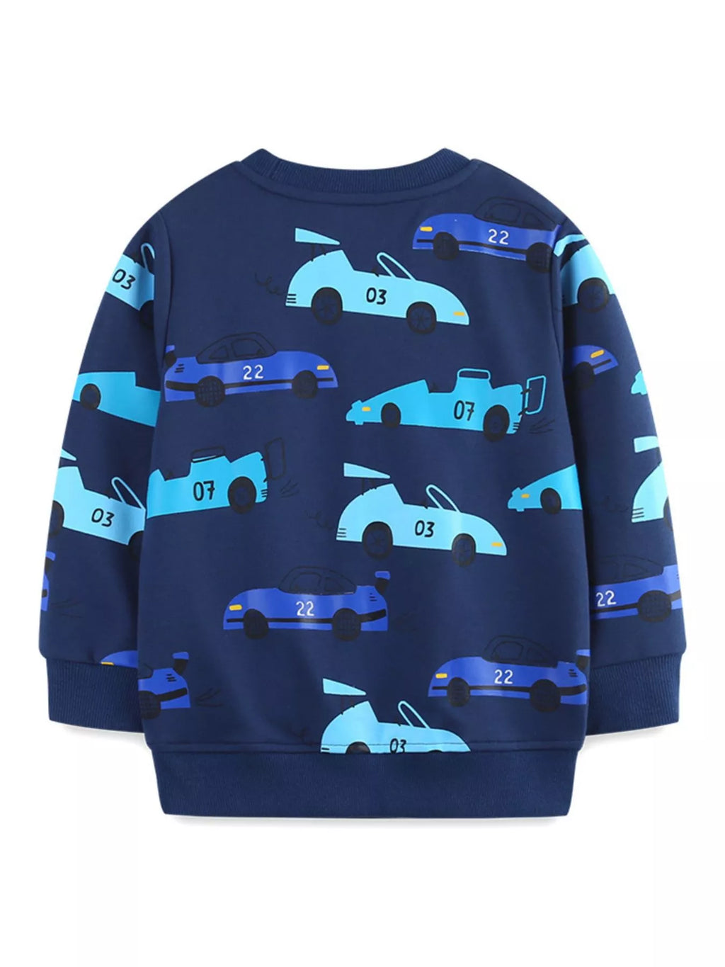 Children's Racing Car Print Long Sleeve Sweatshirt