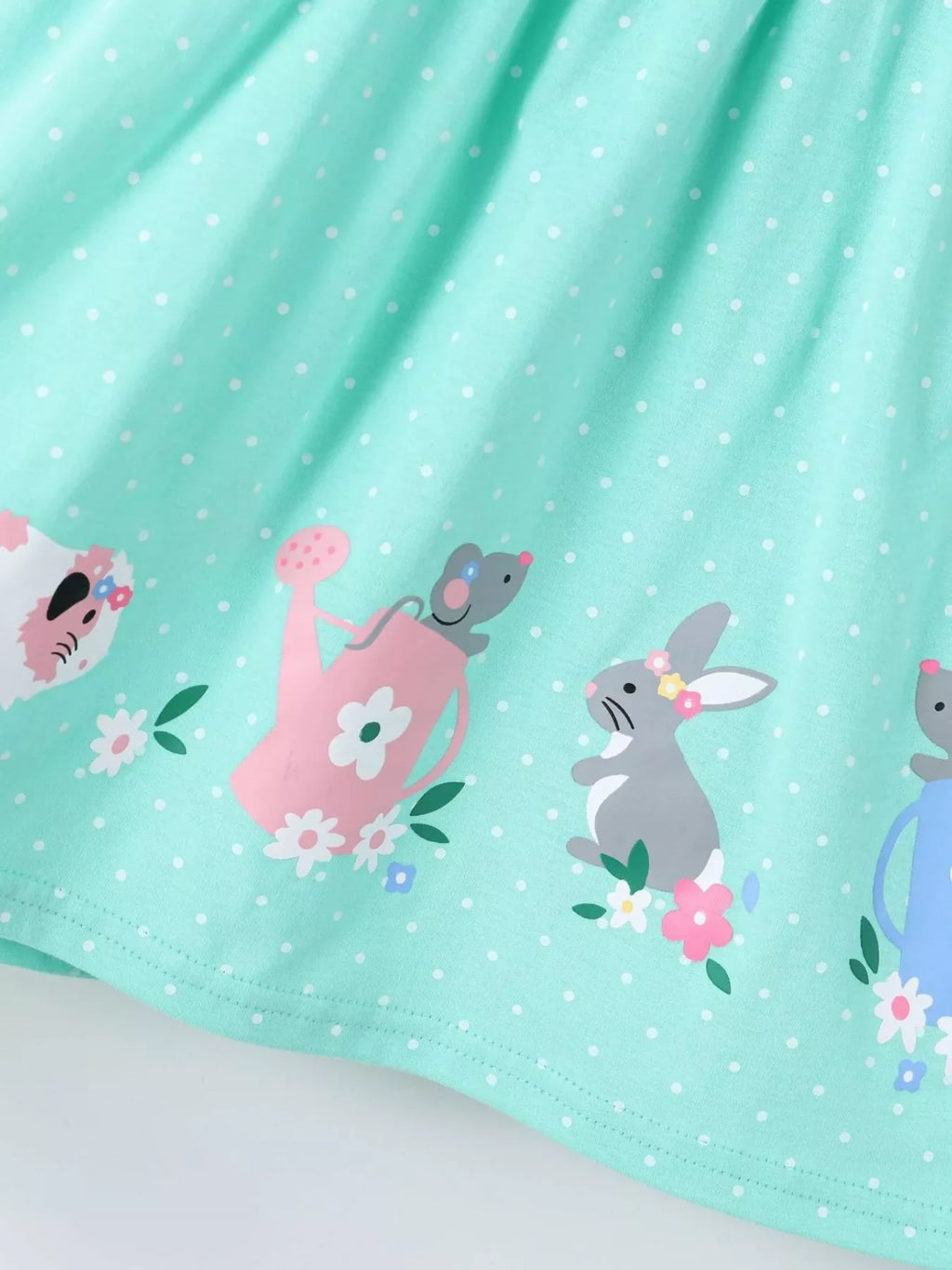 Children's Bunny Print Button Detail Dress