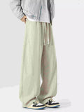 Men's Plus Size Loose Fit Drawstring Wide Leg Pants
