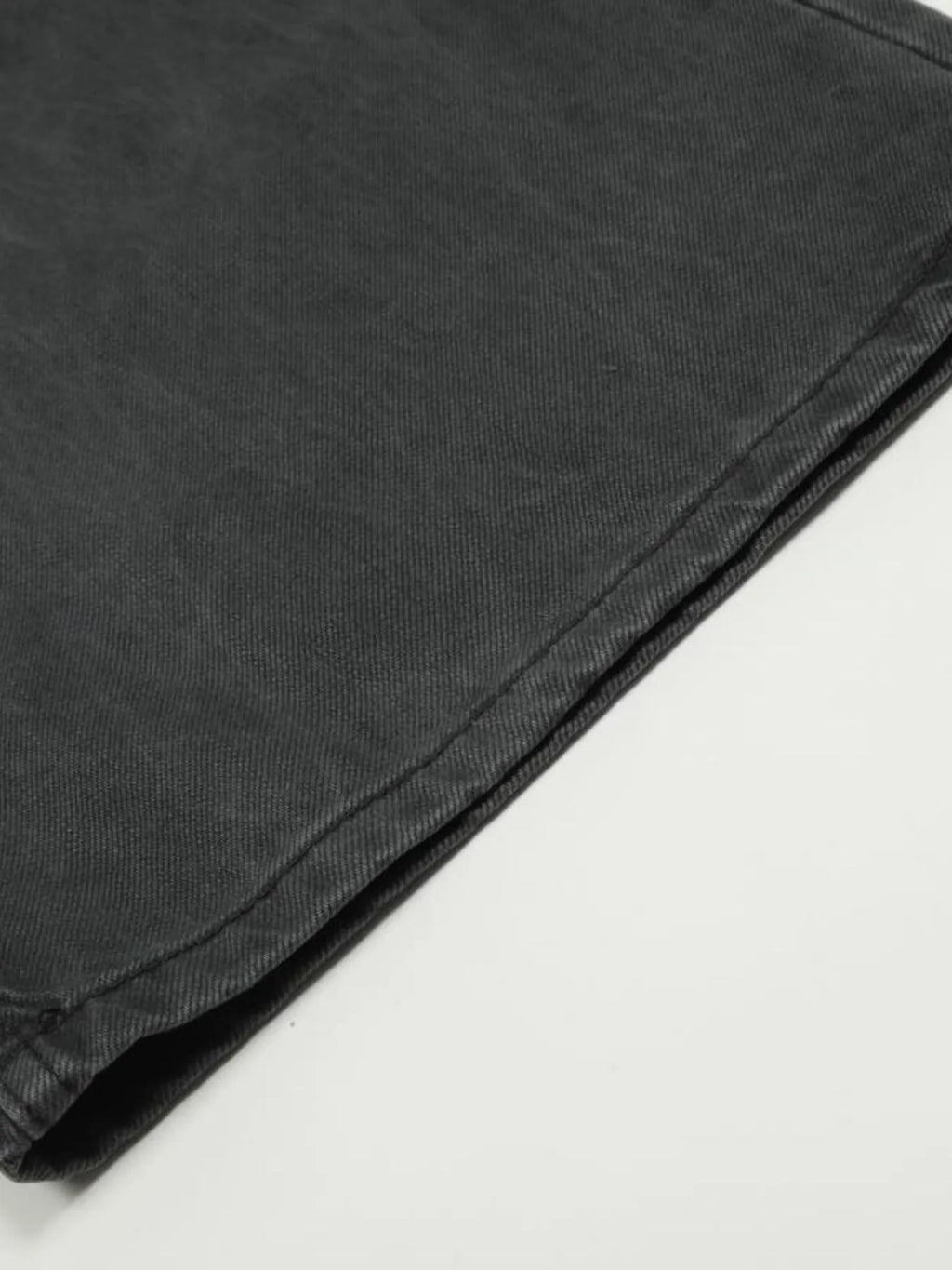 Men's Washed Cargo Wide Leg Jeans