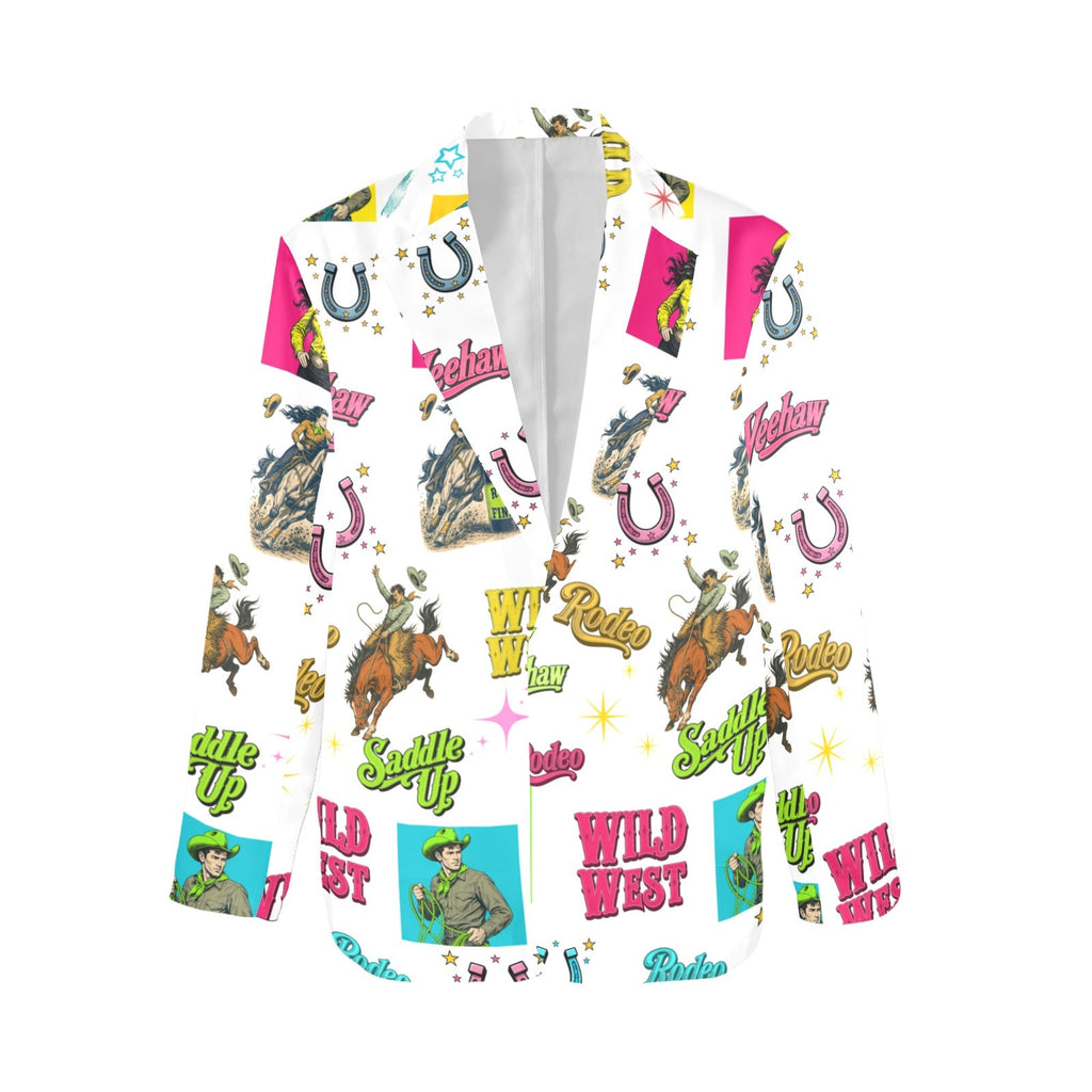 Baha Ranch The Last Roundup Western Rodeo Blazer in White