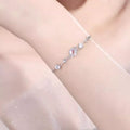 925 Sterling Silver Zircon Star Adjustable Bracelet