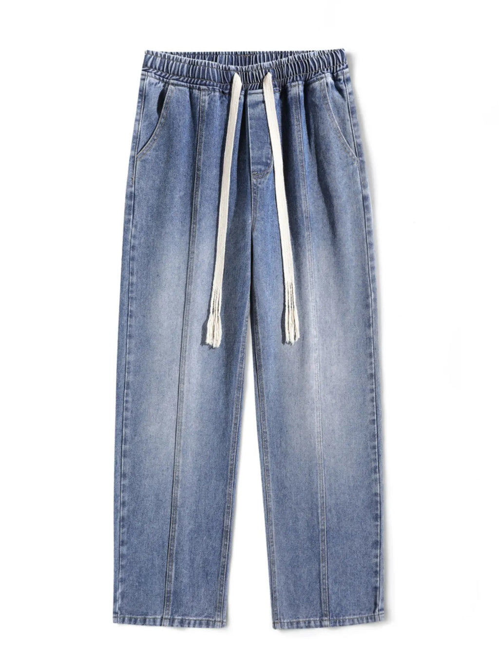 Men's Full Size Drawstring Wide Leg Jeans Plus Size
