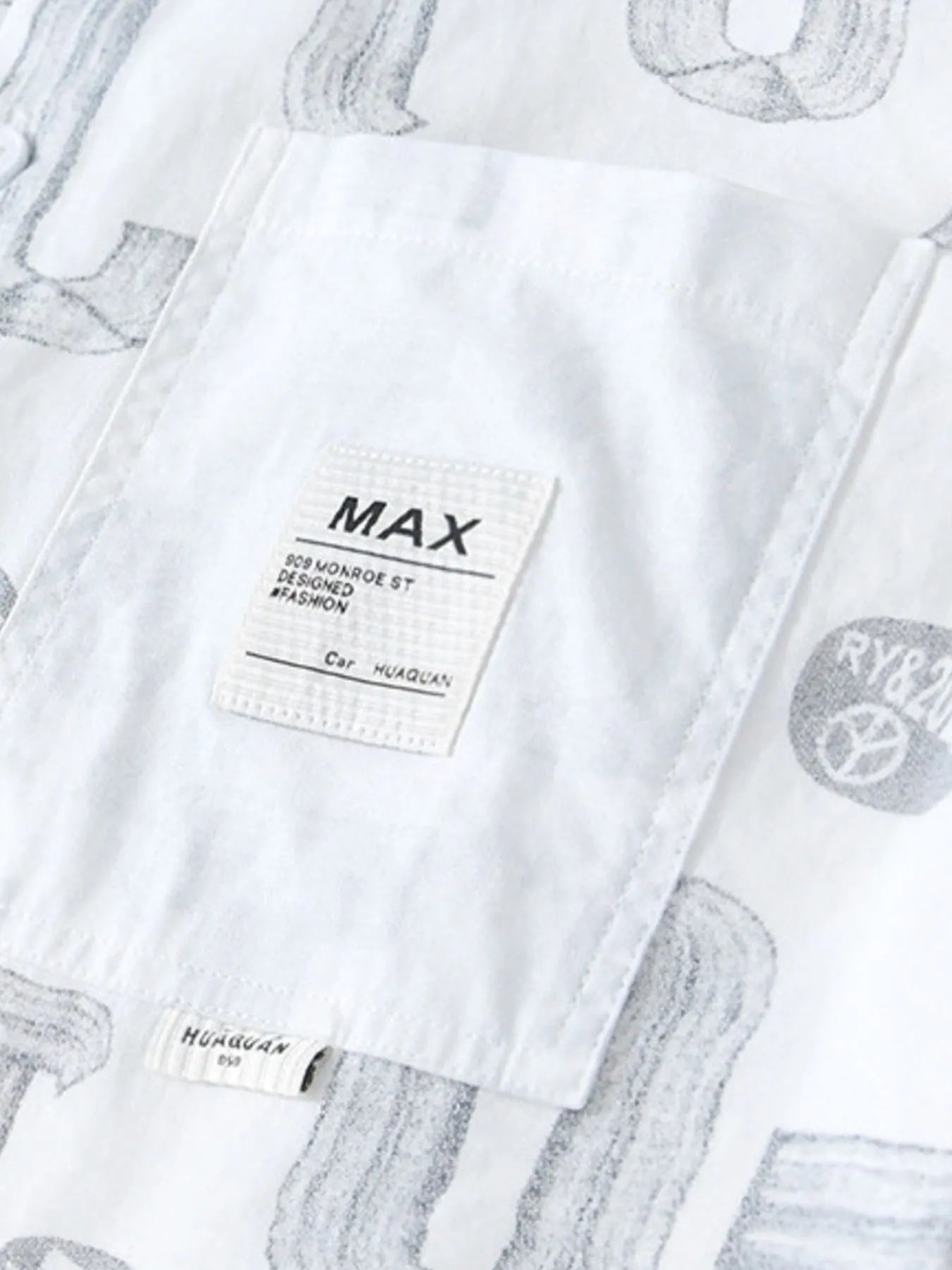 Men's Plus Size Printed Button Up Short Sleeve Shirt