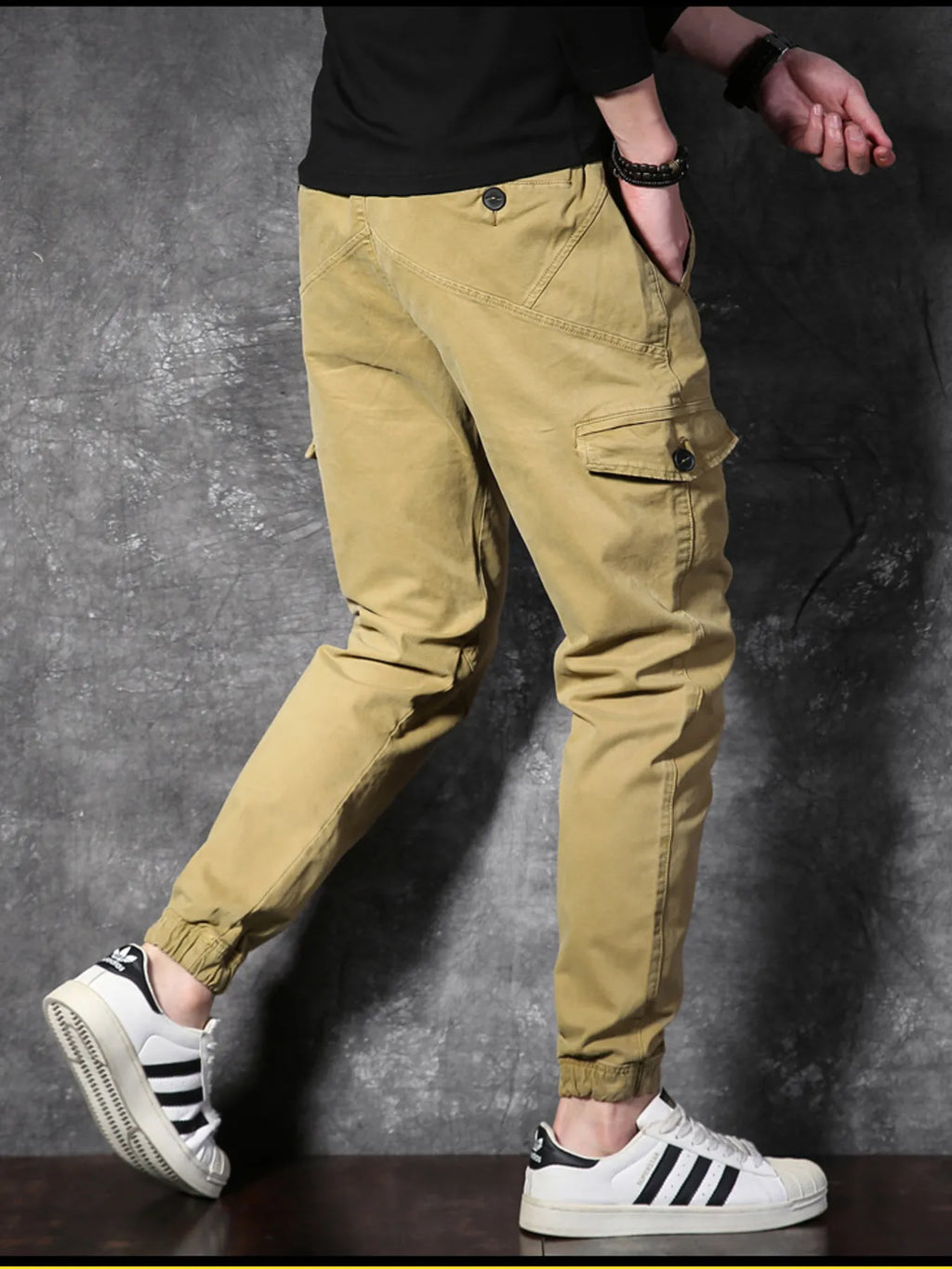 Men's Cargo Pants with Drawstring