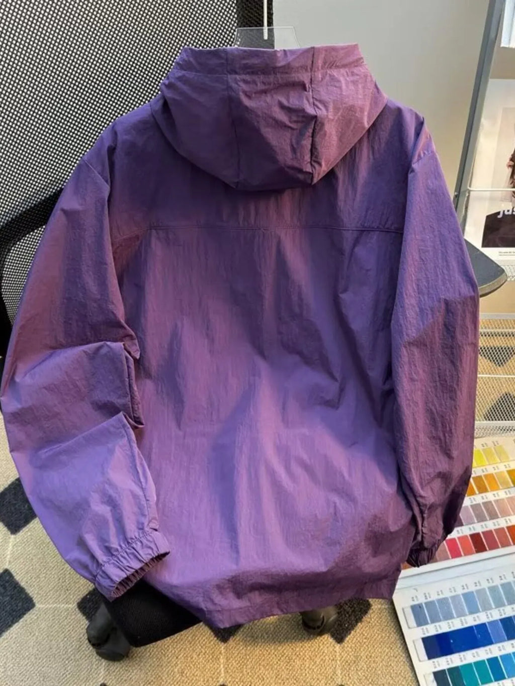Men's Plus Size Lightweight Hooded Windbreaker Jacket