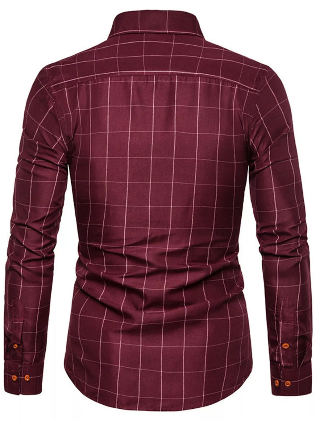 Men's Plus Size Classic Plaid Button-Down Shirt