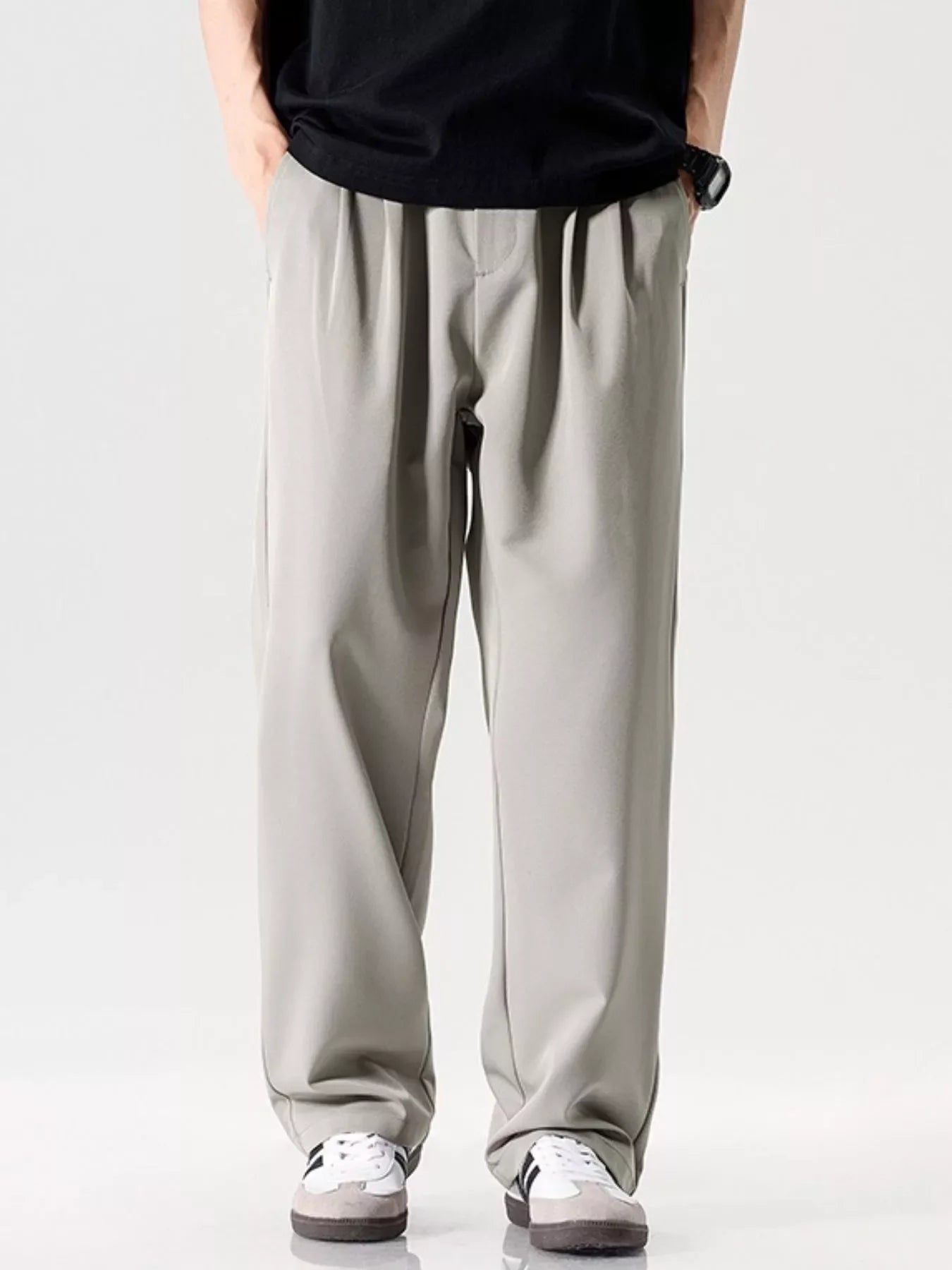 Men's Plus Size Wide Leg Pants