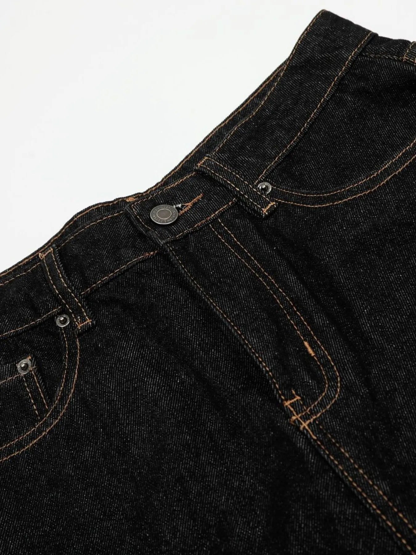 Men's Baggy Denim Shorts with Cuffed Hem
