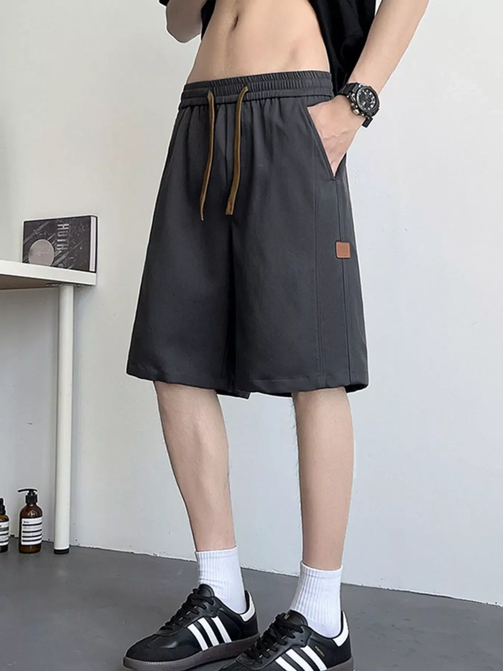 Men's Plus Size Casual Drawstring Shorts