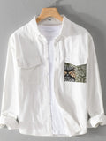 Men's Plus Size Button Up Long Sleeve Shirt