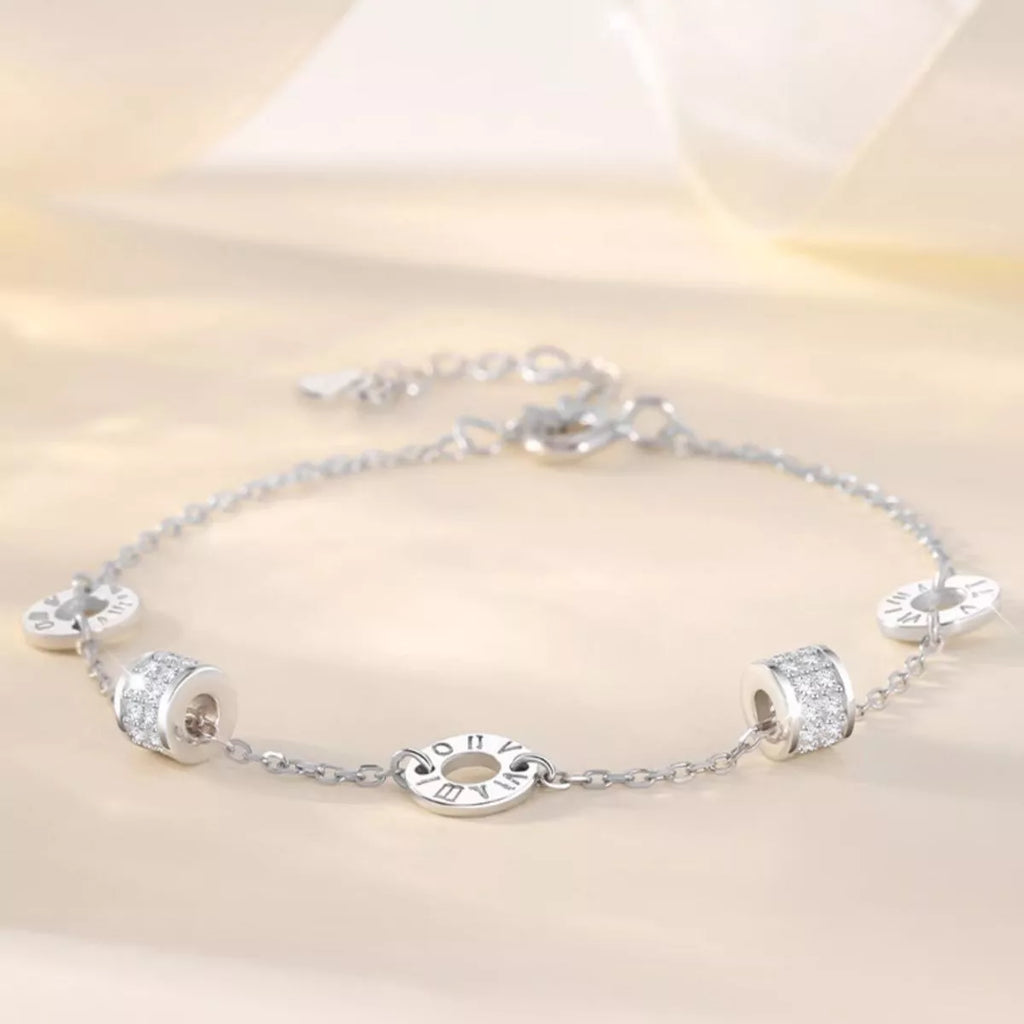 925 Sterling Silver Chain Geometric Bracelet