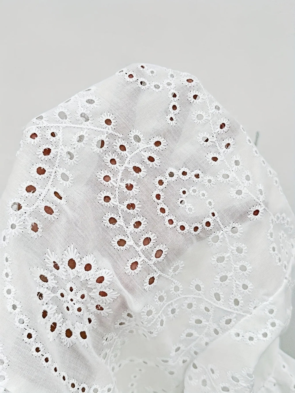 Eyelet Button Down Half Sleeve Shirt