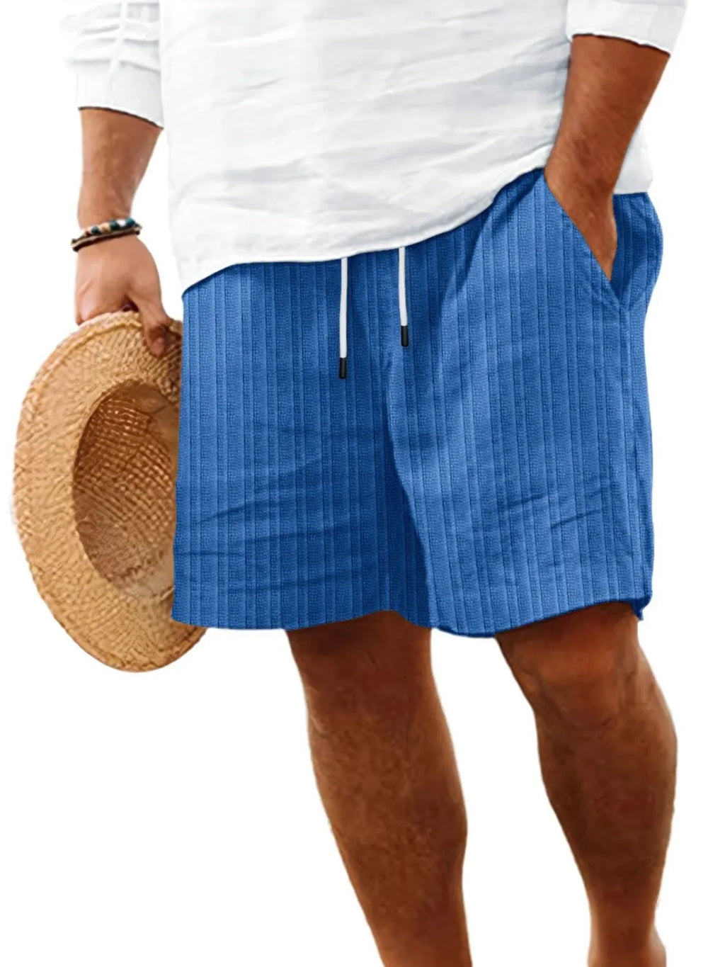 Men's Full Size Drawstring Shorts with Pockets Plus Size