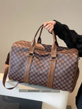 Checkered Pattern Travel Bag