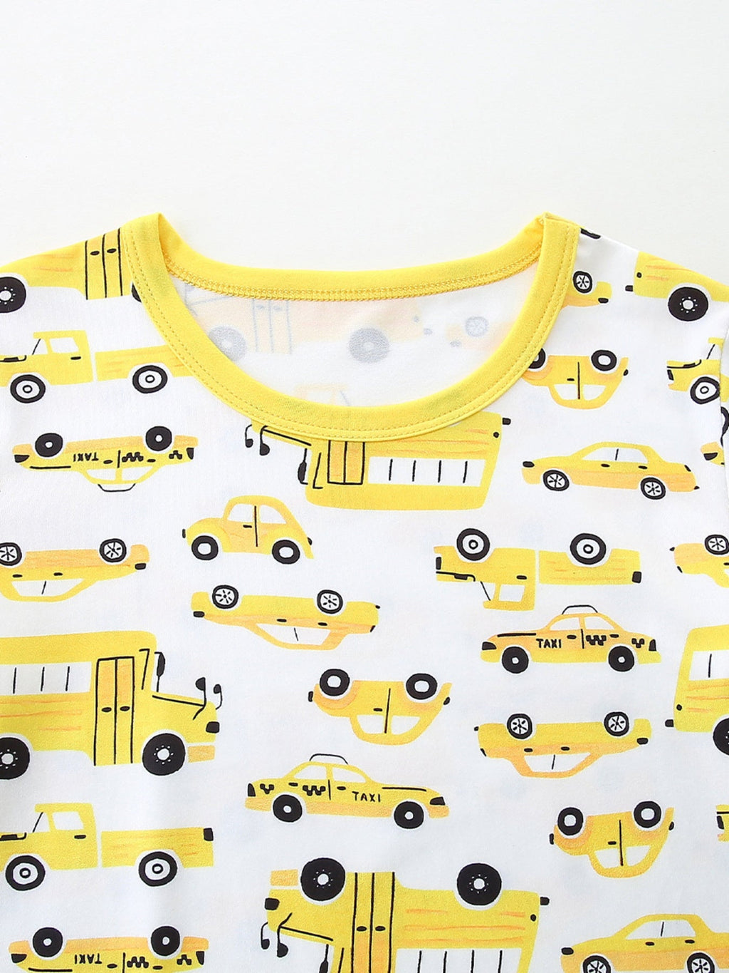 Children's Cartoon Car Print Short Sleeve Pajama Set