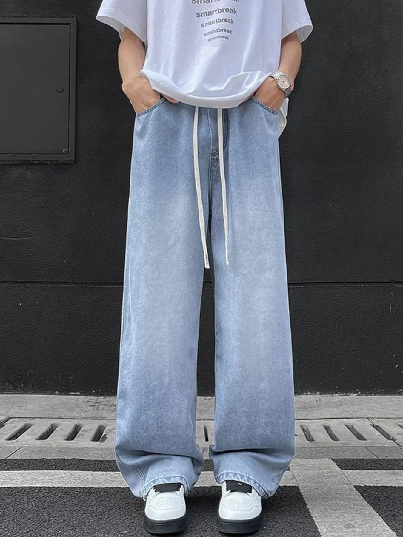 Men's Full Size Wide Leg Jeans Plus Size