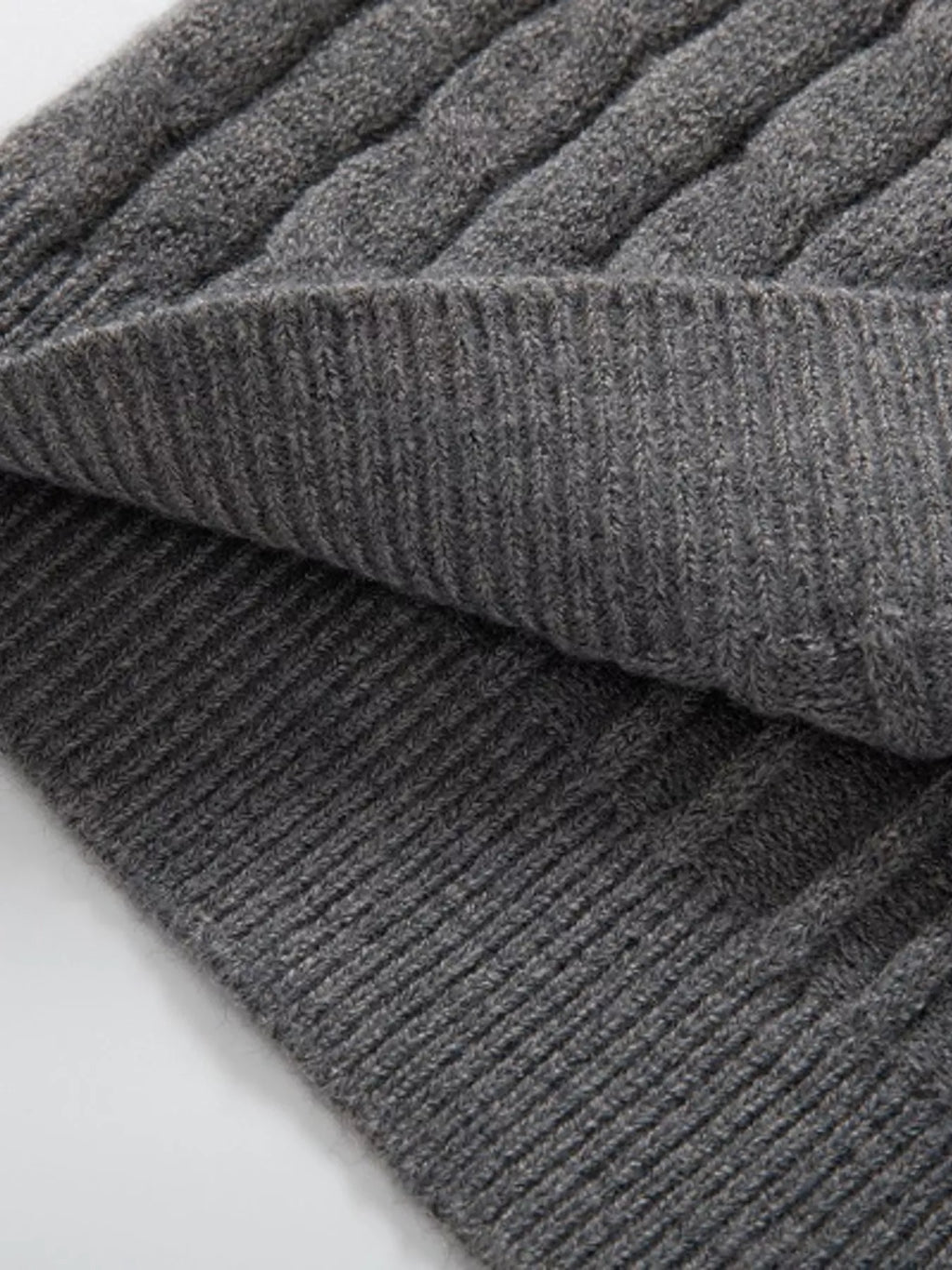 Men's Full Size Cable Knit Half-Zip Sweater Plus Size