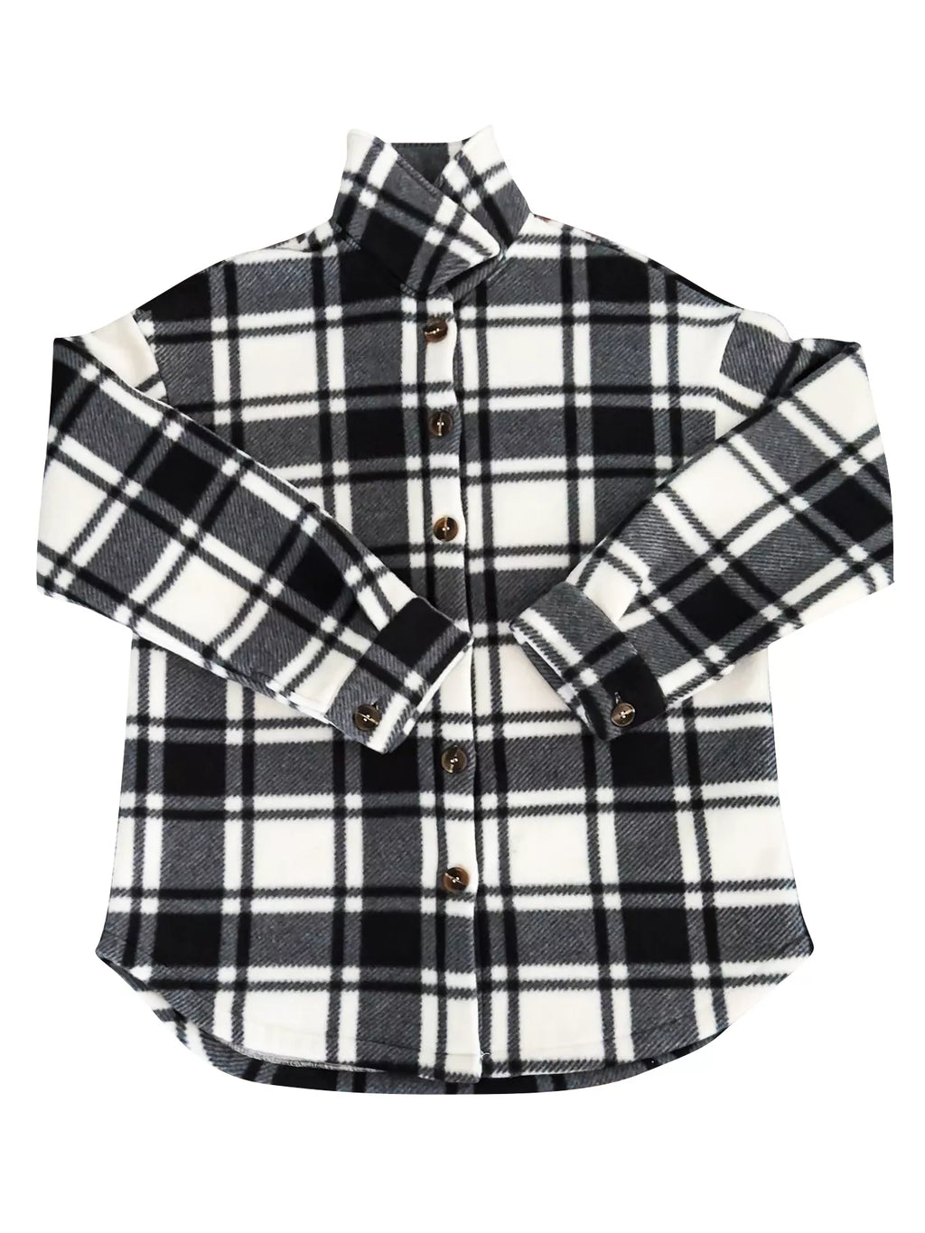Plaid Button-Up Jacket