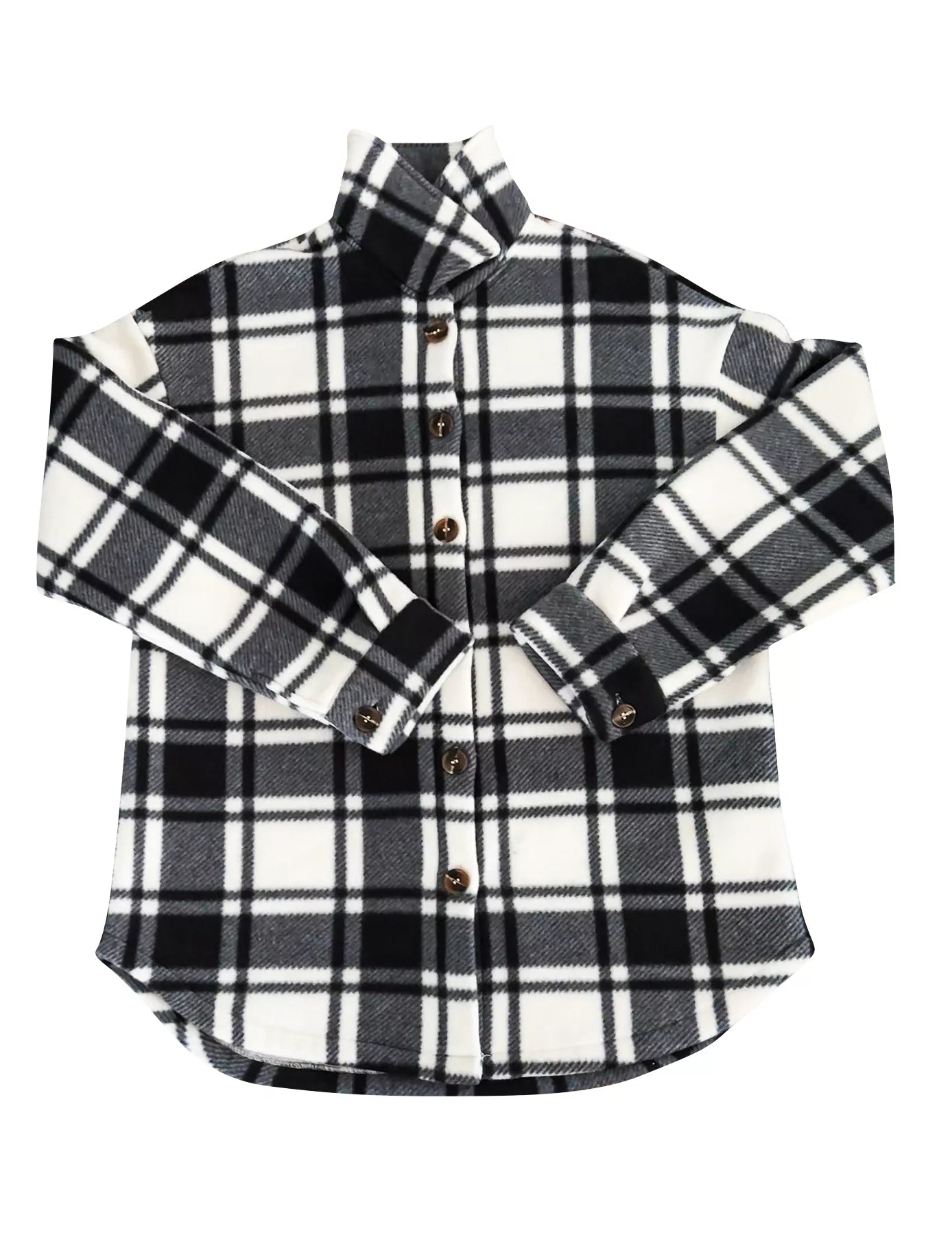 Plaid Button-Up Jacket