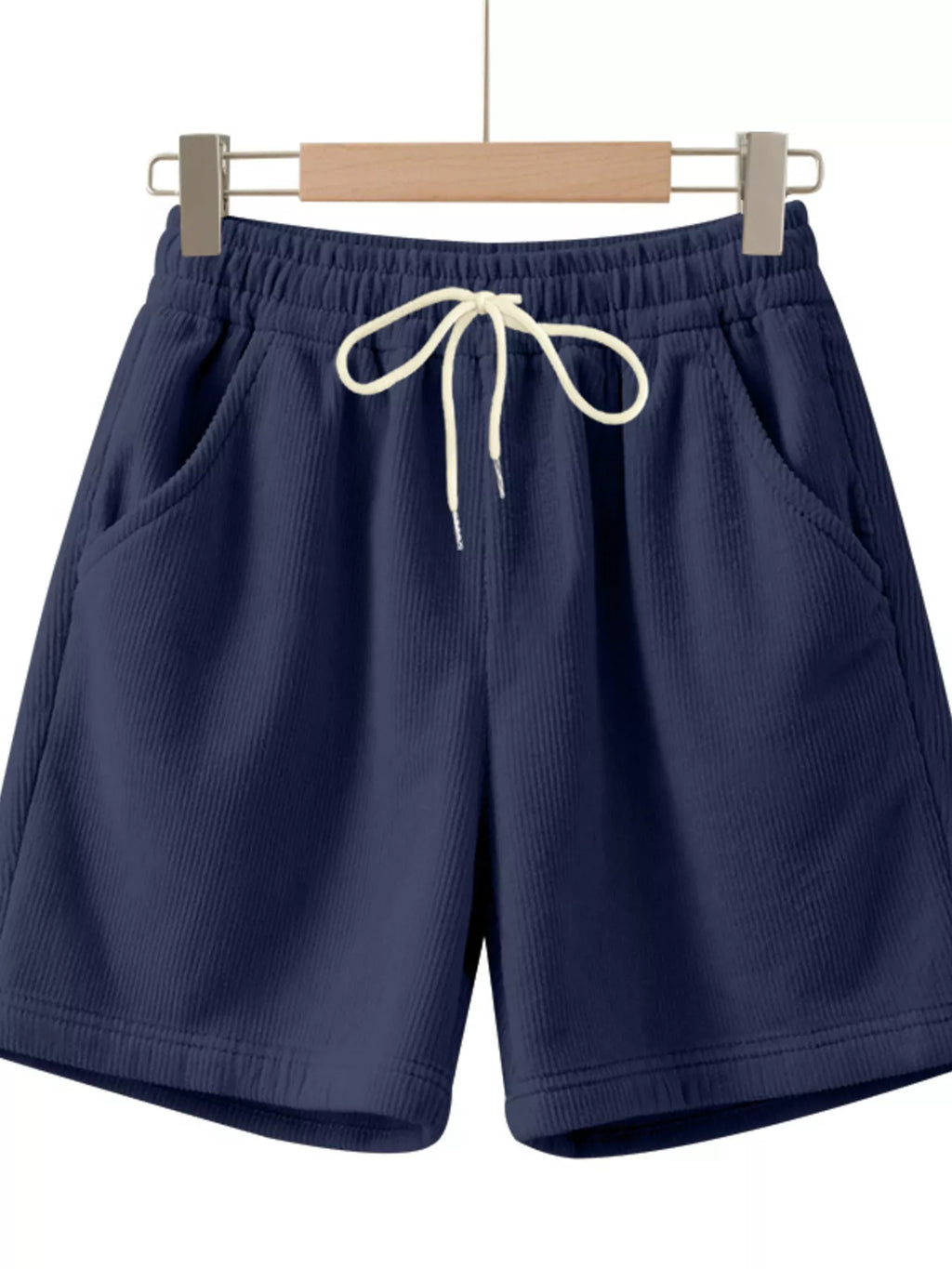 Men's Full Size Casual Corduroy Drawstring Shorts Plus Size