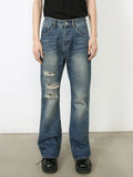 Men's Distressed Jeans with Pockets