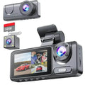 1080P Triple Dash Cam Front, Inside and Rear with 32GB Card, Night Vision, HDR & More