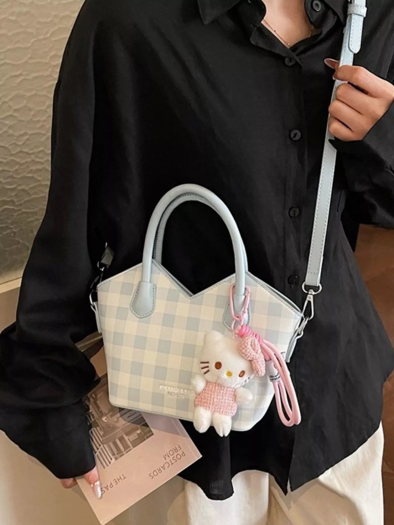 Plaid Pattern Crossbody Bag