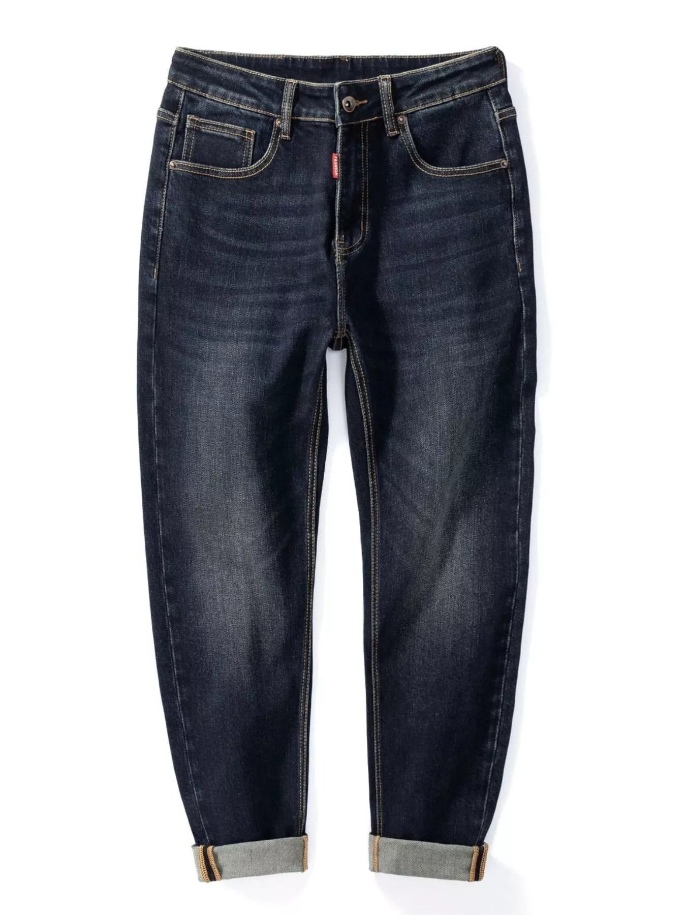 Men's Straight Leg Washed Jeans